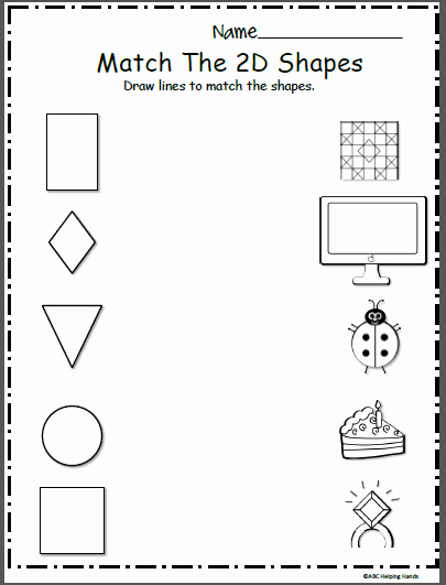 2d Shapes Worksheet Kindergarten Luxury 2d Printable Shapes Preschool Worksheets – Worksheets Samples