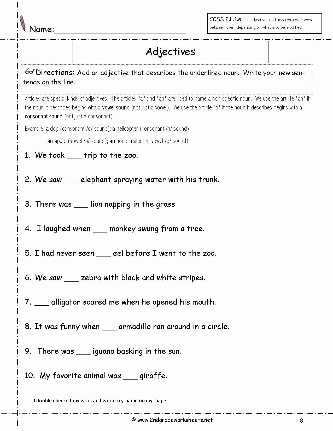 2nd Grade Grammar Worksheets Free Luxury Free Printable Grammar Worksheets for 2nd Grade