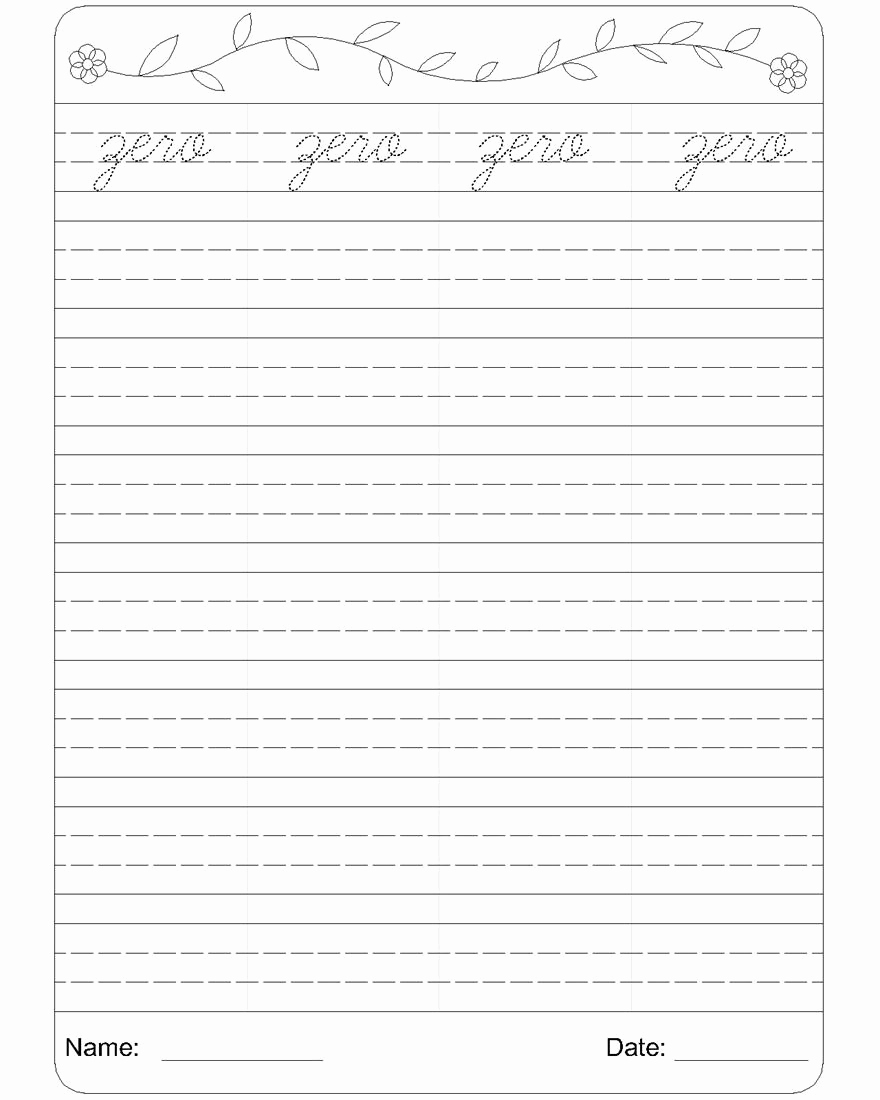 2nd Grade Handwriting Worksheets Pdf New 2nd Grade Writing Paper Pdf Free Kindergarten Lined