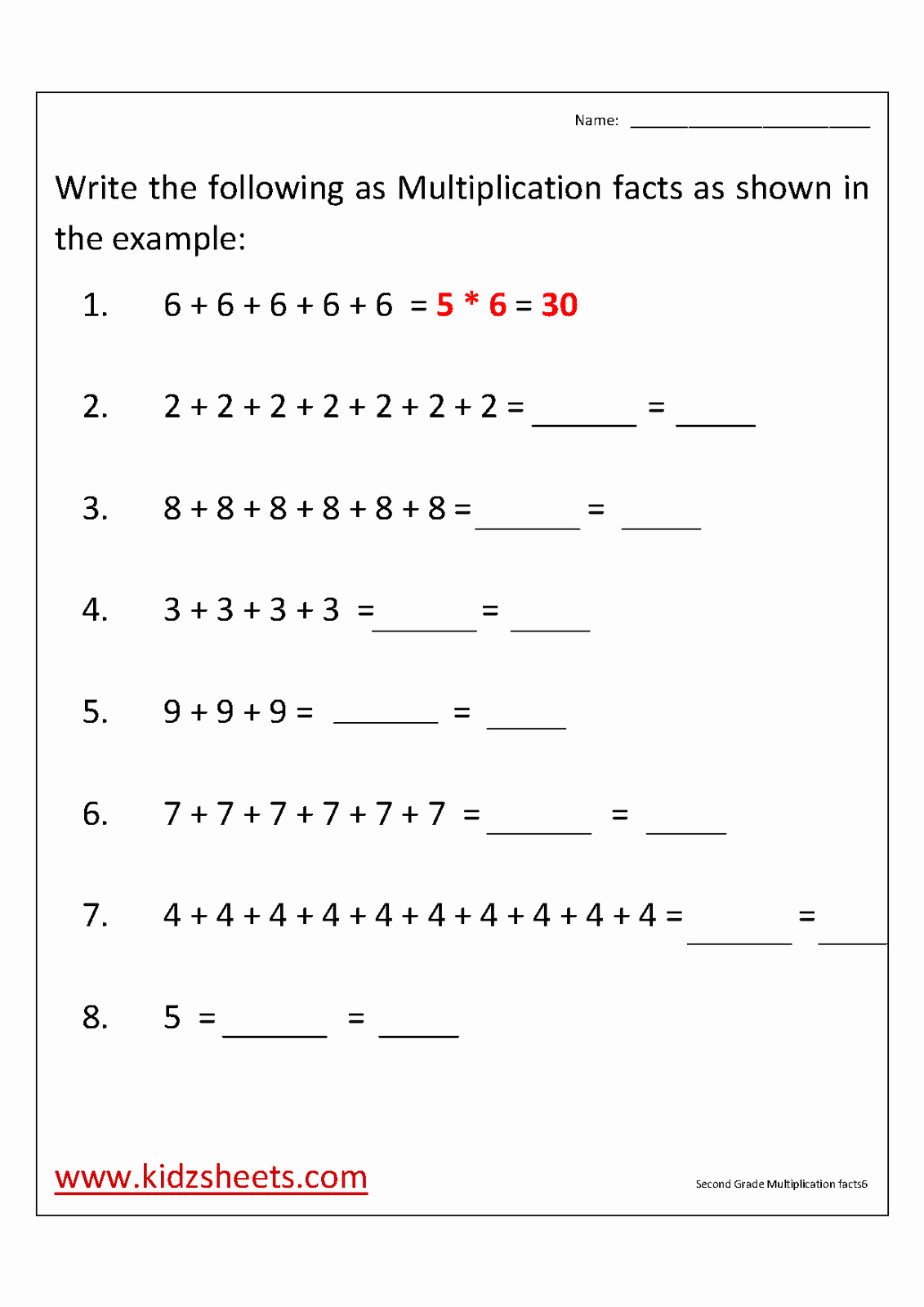 2nd Grade Multiplication Worksheets Best Of Kidz Worksheets Second Grade Multiplication Facts Worksheet6
