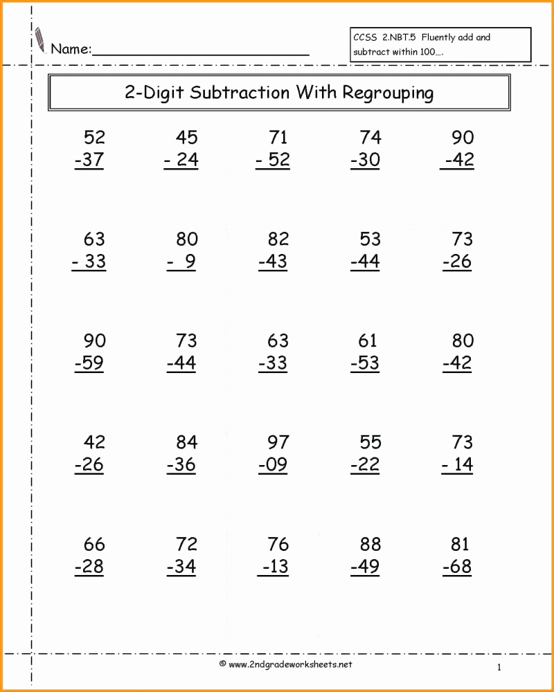 2nd Grade Multiplication Worksheets Inspirational Second Grade Math Worksheet Free Practice Printable