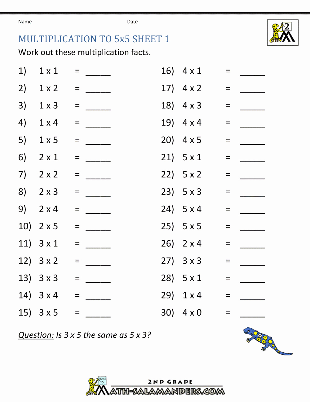 2nd Grade Multiplication Worksheets Inspirational Second Grade Multiplication Worksheets