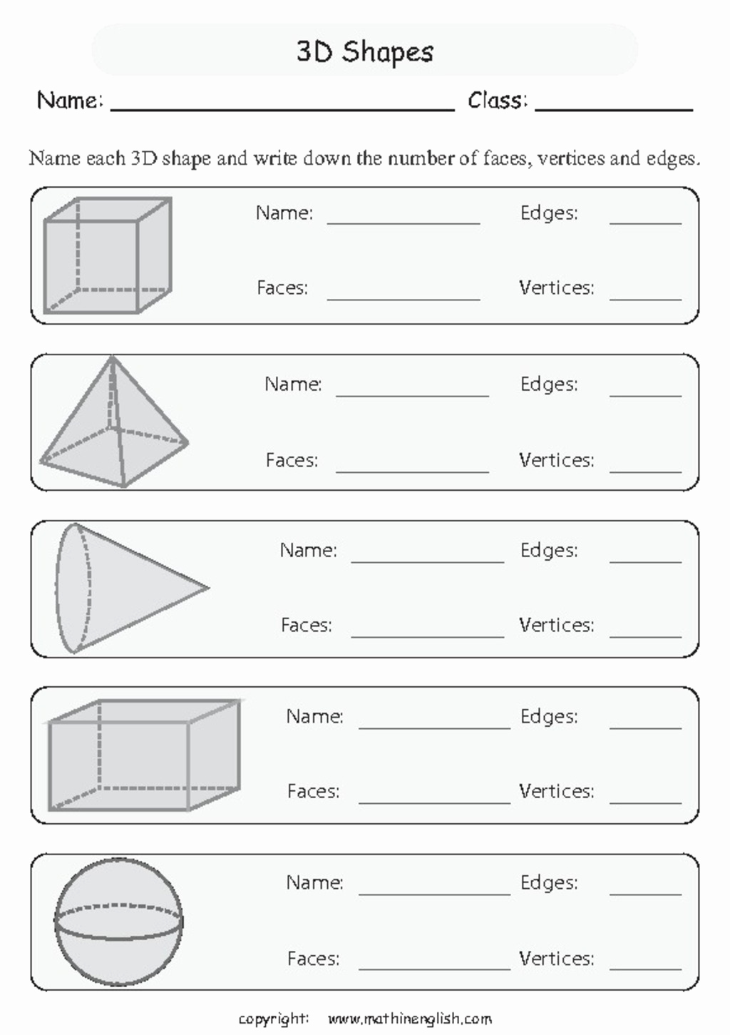 3 Dimensional Shapes Worksheet Luxury Classifying 3d Shapes Collection ...