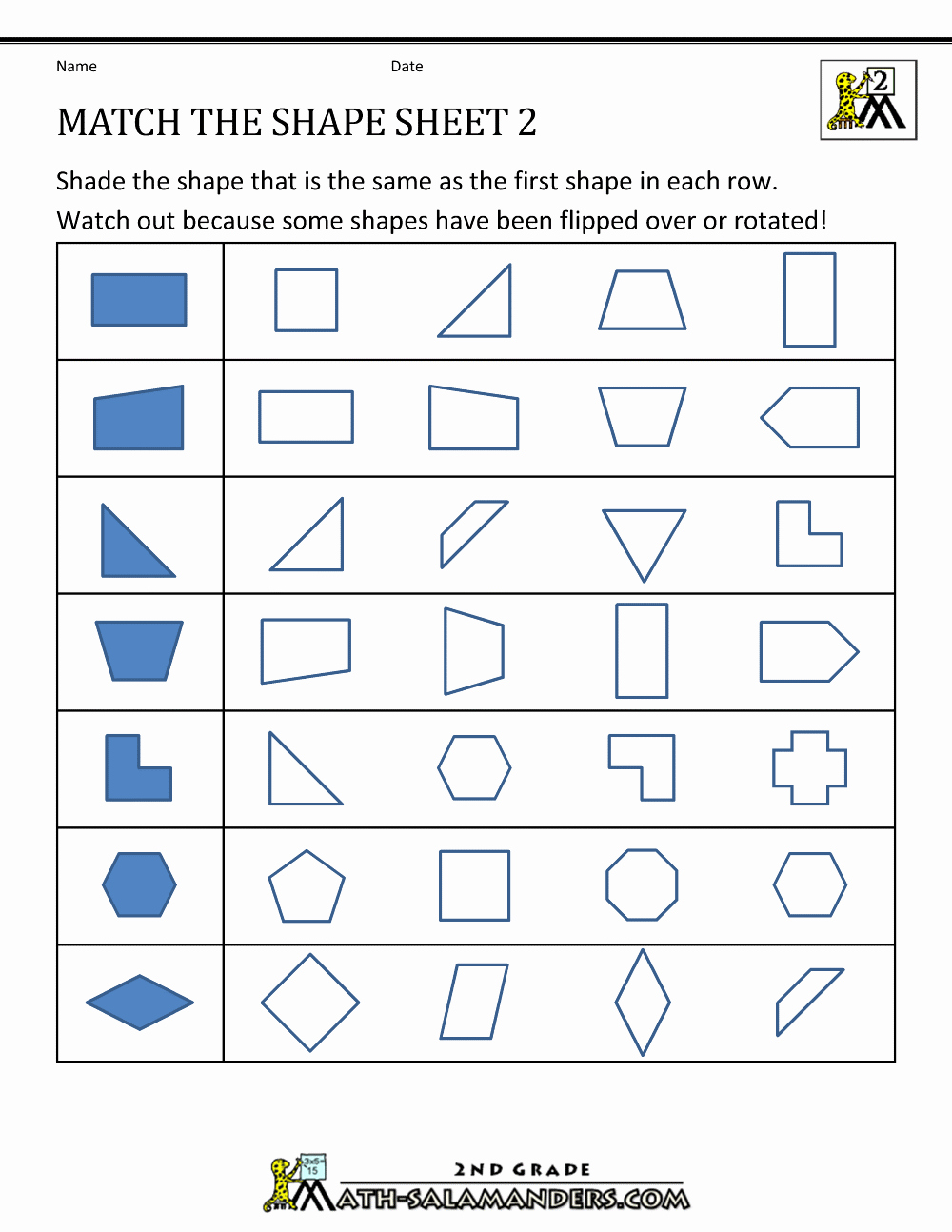 3d Shapes Worksheets 2nd Grade Awesome Transformation Geometry Worksheets 2nd Grade