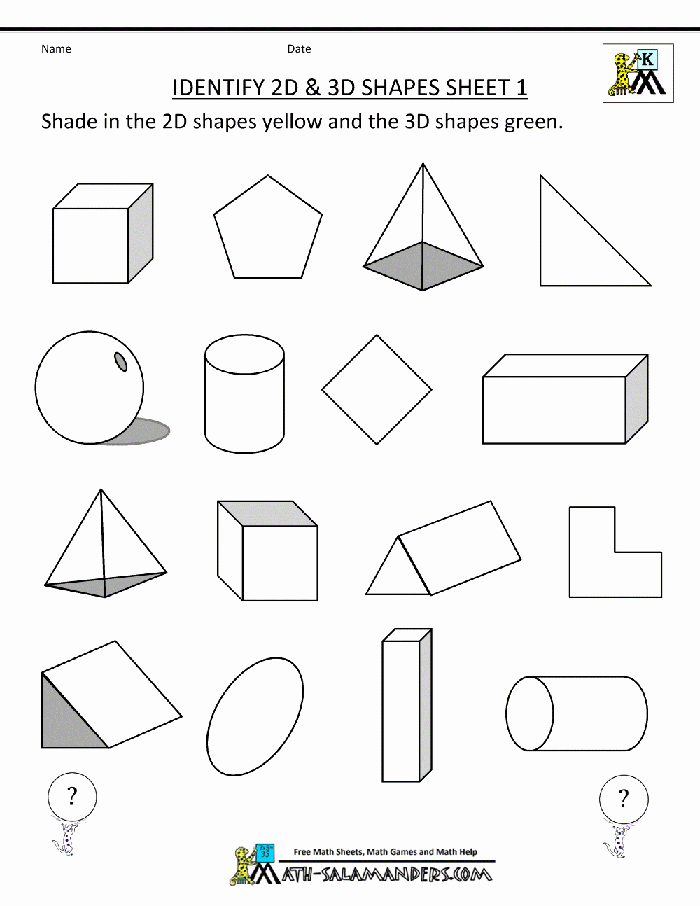 3d Shapes Worksheets 2nd Grade Elegant Free Printable Second Grade Geometry Worksheets