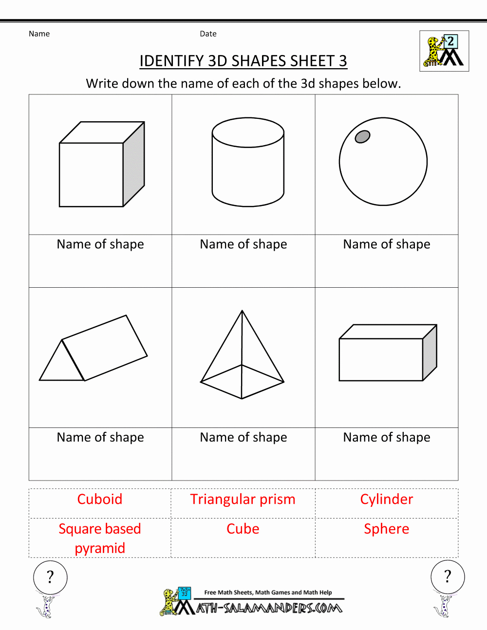 3d Shapes Worksheets 2nd Grade Inspirational Second Grade Geometry