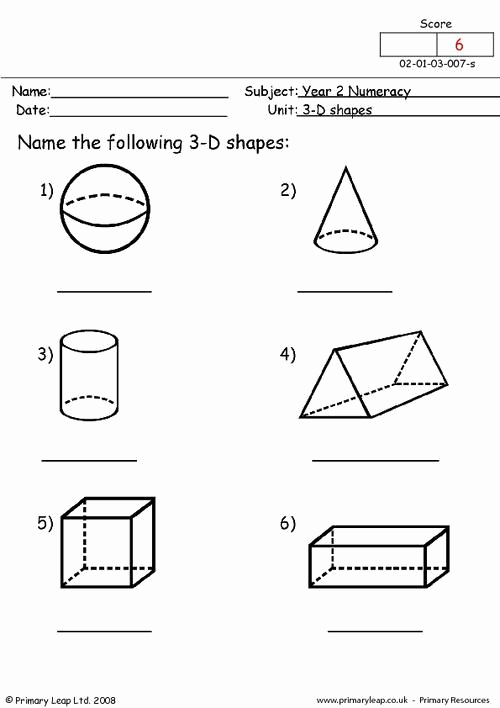3d Shapes Worksheets 2nd Grade Luxury Primaryleap 3d Shapes Worksheet