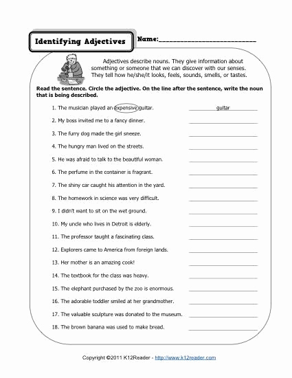 3rd Grade Adjectives Worksheets Luxury 14 Best Of Possessive Pronouns Adjectives