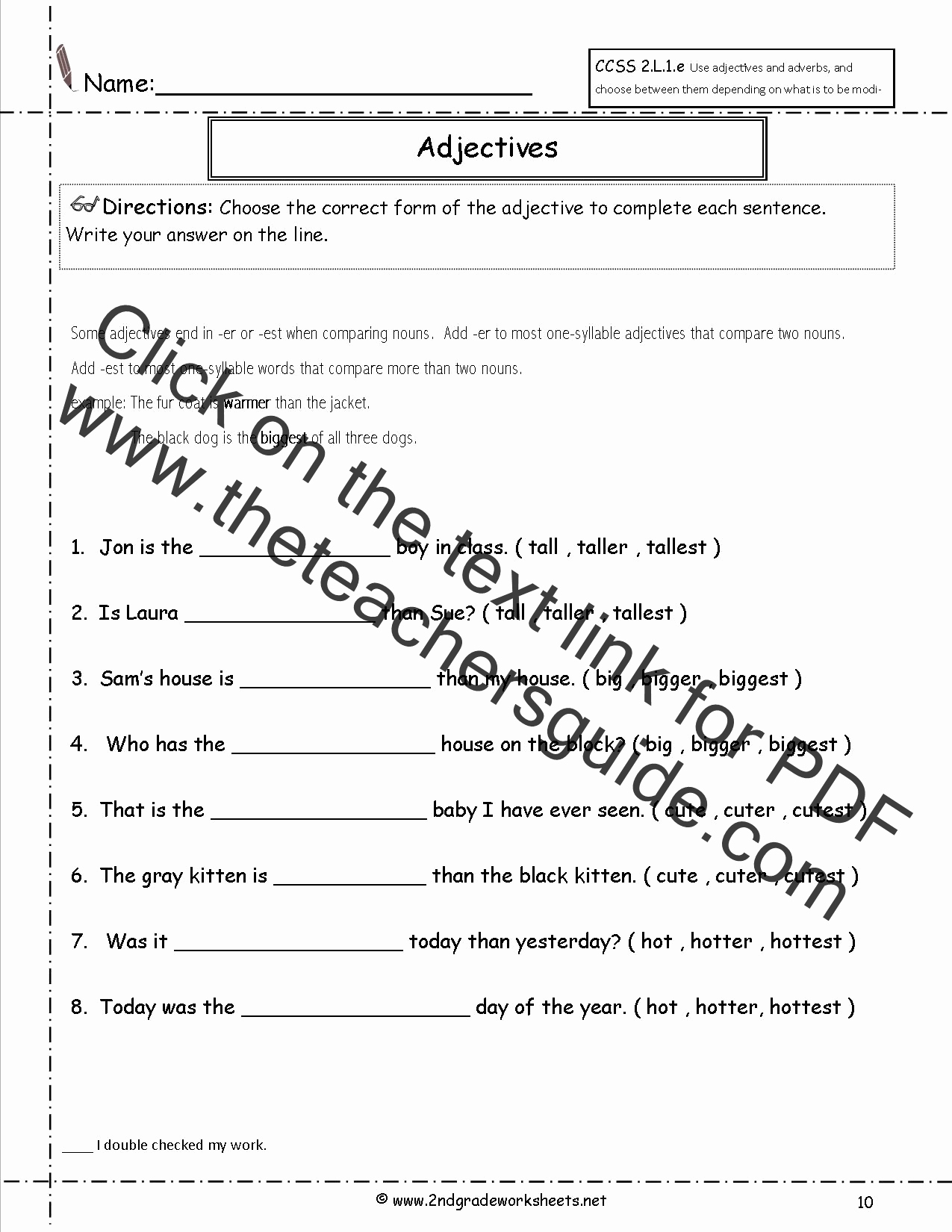 3rd Grade Adjectives Worksheets Luxury Adjective Worksheets 3rd Grade Pdf Download Worksheet