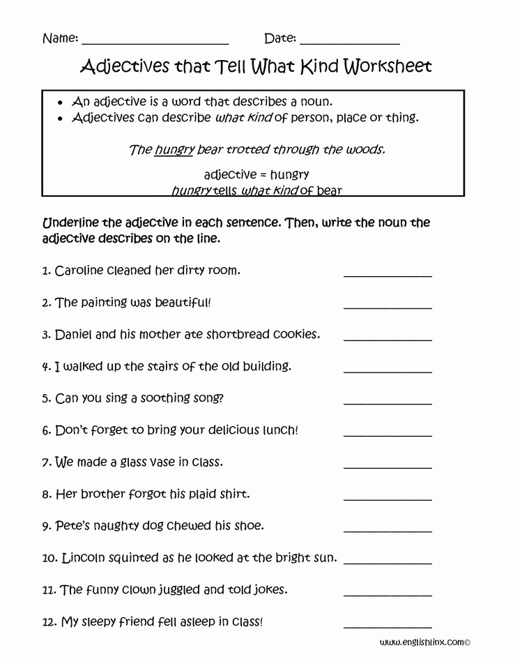 3rd Grade Adjectives Worksheets New 8 Adjectives Worksheets 3rd Grade Free Grade