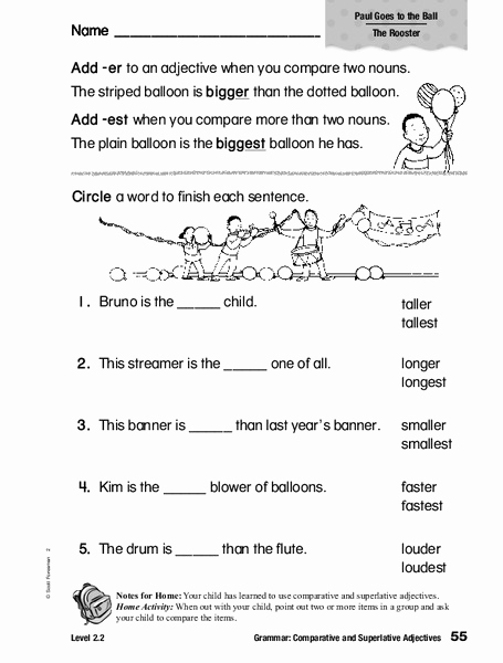 3rd Grade Adjectives Worksheets Unique Parative Adjectives Worksheet for Grade 3 Download
