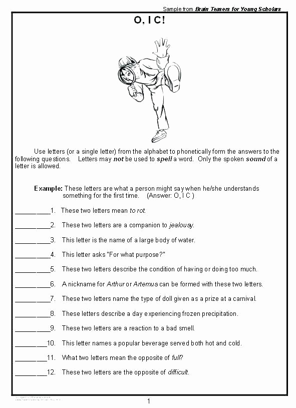 3rd Grade Brain Teasers Worksheets Lovely 3rd Grade Brain Teasers Printable Brain Stretcher