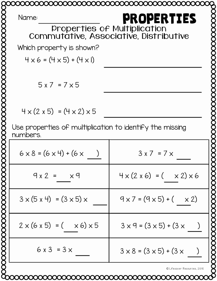 Practice 30 Easily 3rd Grade Distributive Property Worksheets Simple Template Design