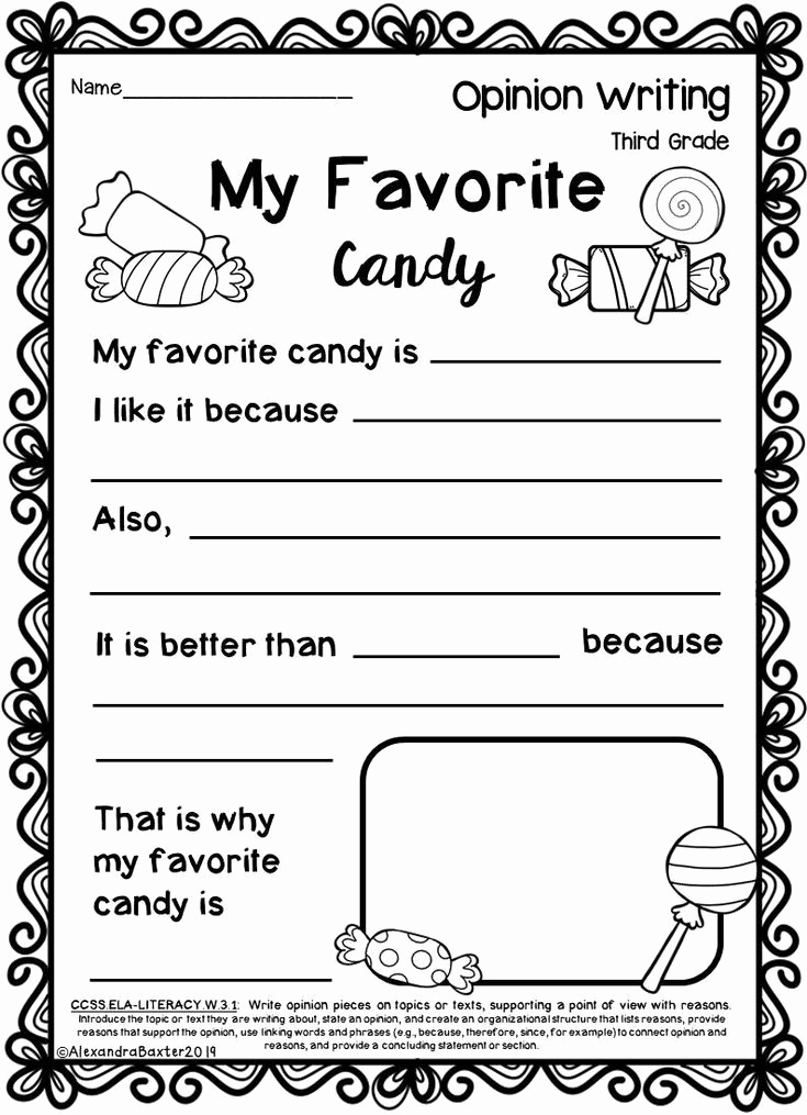 3rd Grade Essay Writing Worksheet Unique Third Grade Opinion Writing Prompts Worksheets