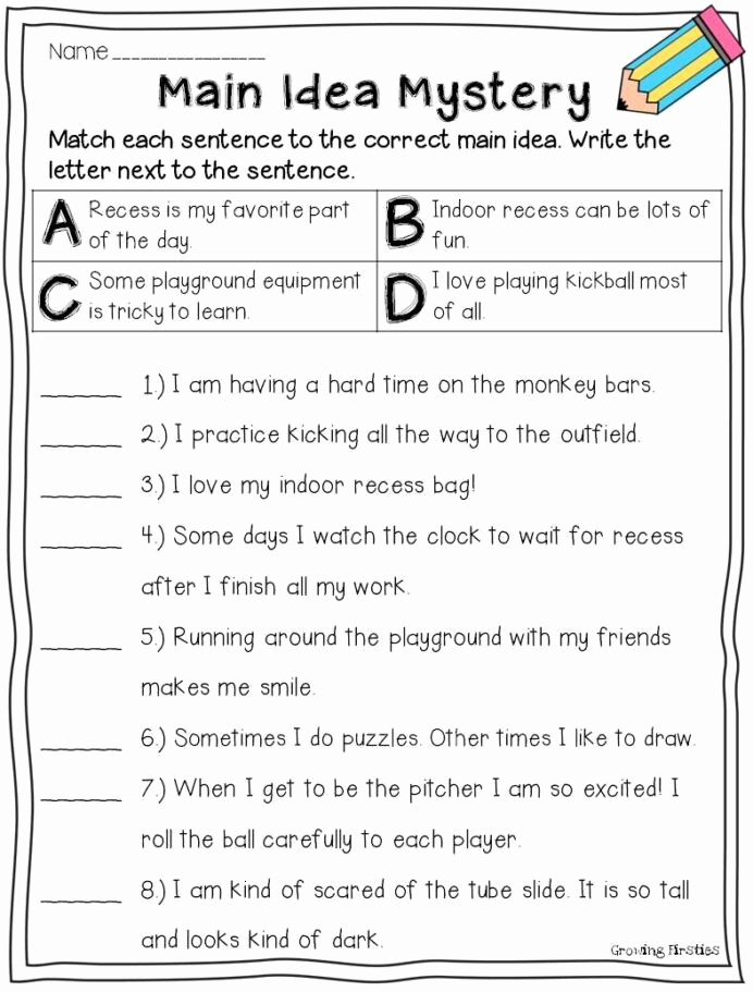 3rd Grade Main Idea Worksheets Elegant 20 Summarizing Worksheet 3rd Grade