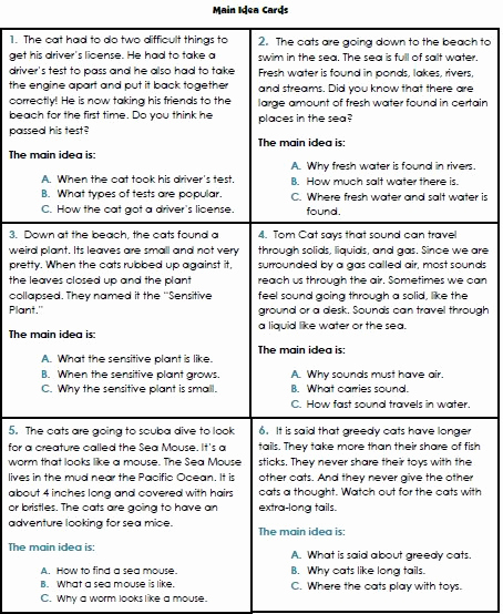 3rd Grade Main Idea Worksheets Elegant Main Idea Worksheets 3rd Grade 1 Reading
