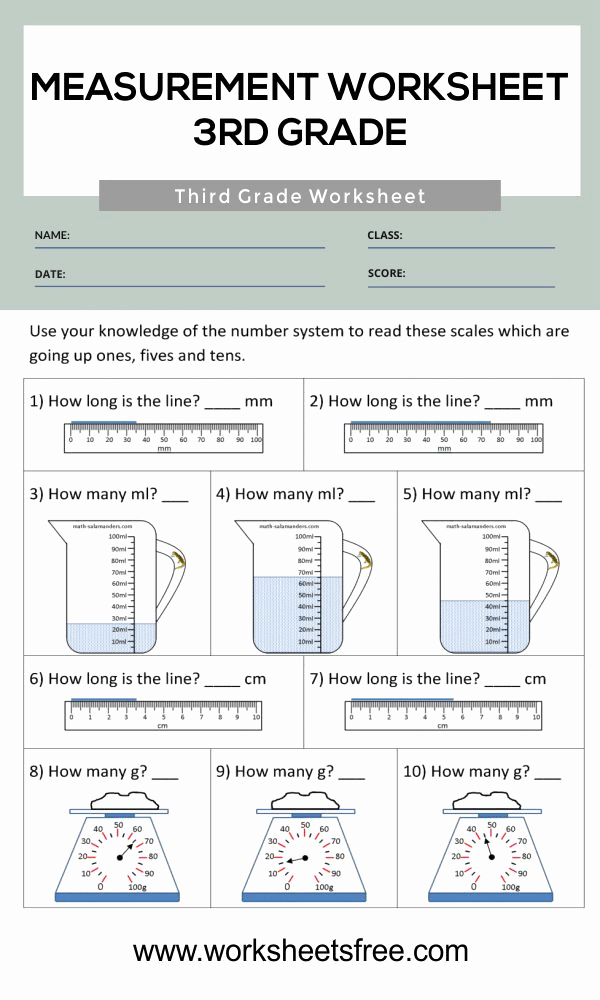 3rd Grade Measurement Worksheets Best Of Measurement Worksheet 3rd Grade 2