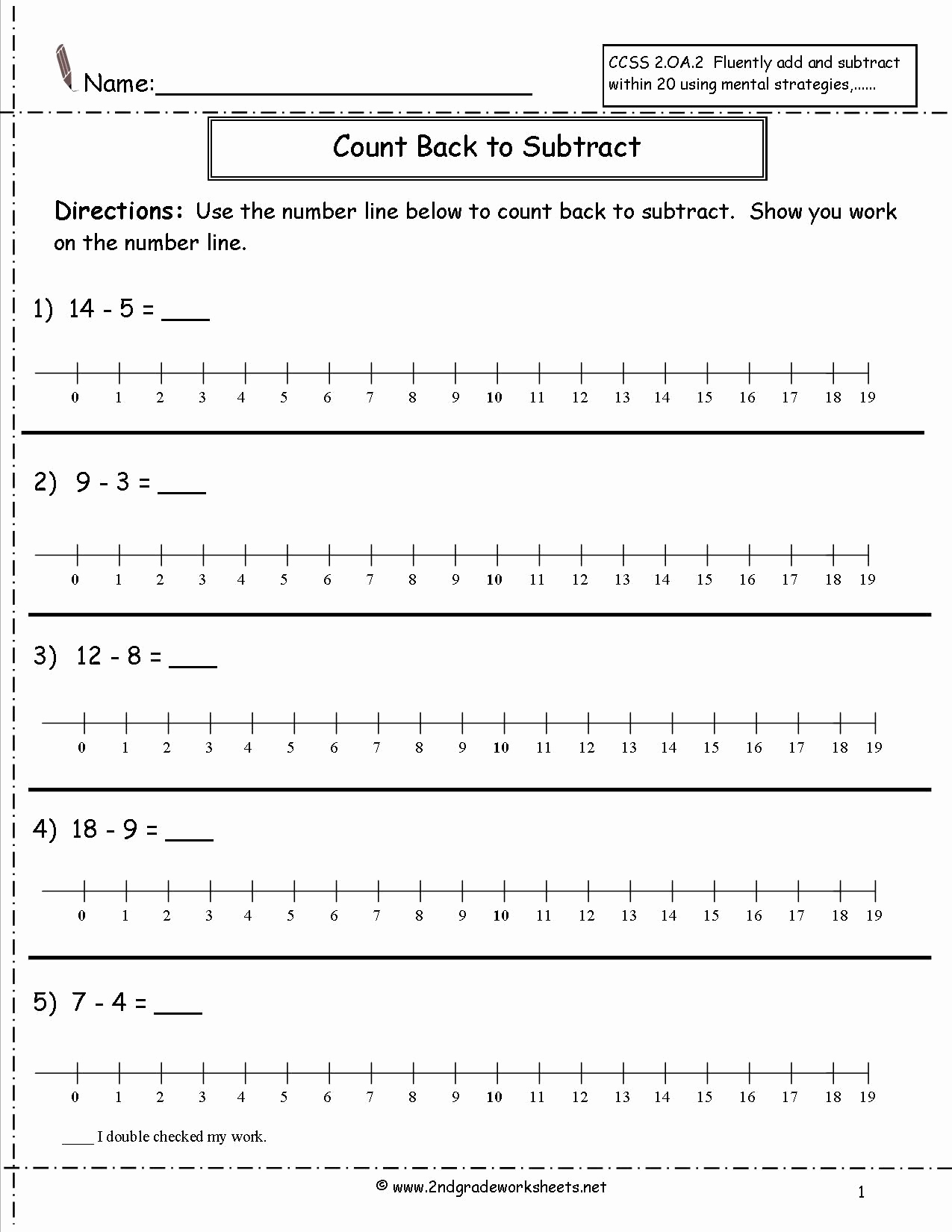 3rd Grade Number Line Worksheets Best Of Number Line Subtraction Worksheets 3rd Grade