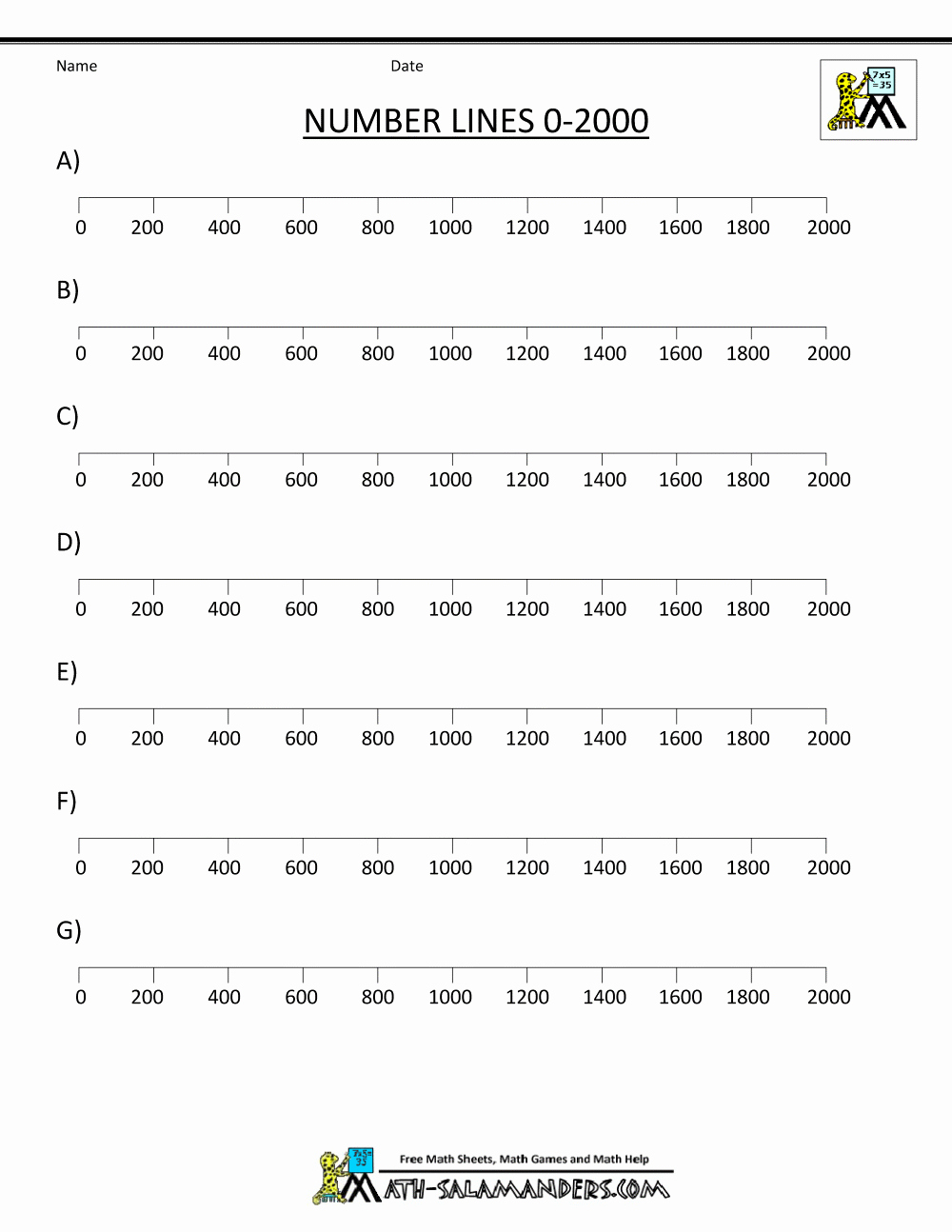 3rd Grade Number Line Worksheets Luxury Math Worksheets 3rd Grade ordering Numbers to