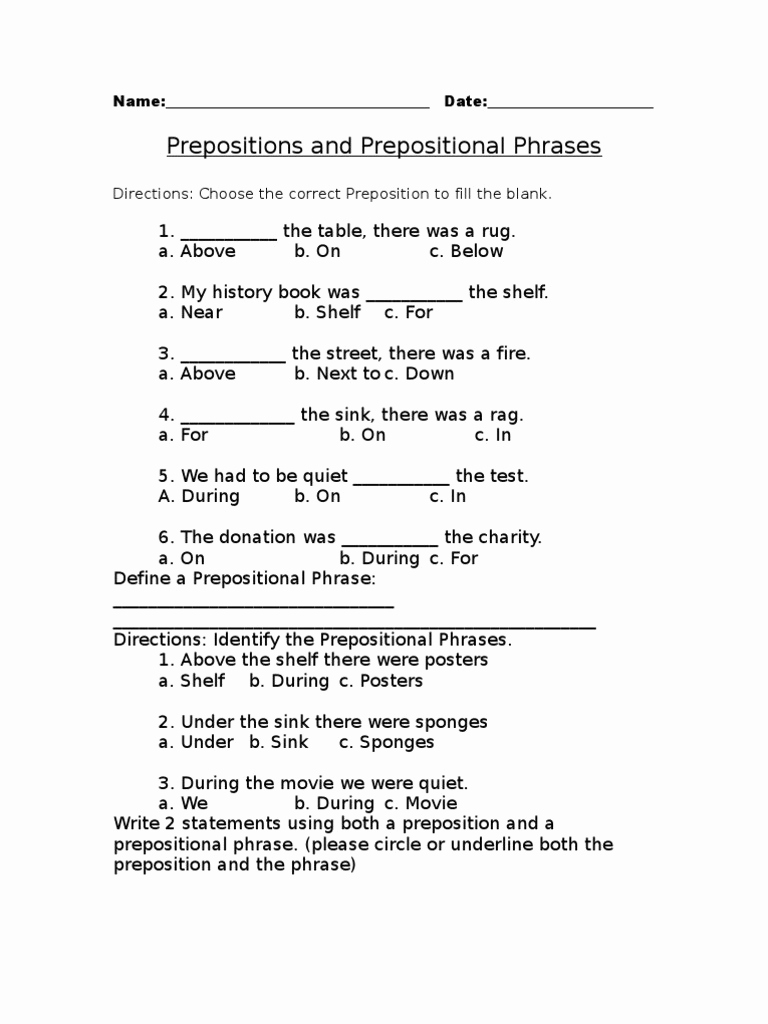 3rd Grade Preposition Worksheets Beautiful 20 3rd Grade Preposition Worksheets