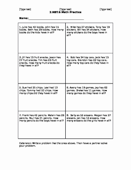 4 Nbt 6 Worksheets Fresh 2 Nbt 6 Practice Sheet by Jennifer Sweitzer