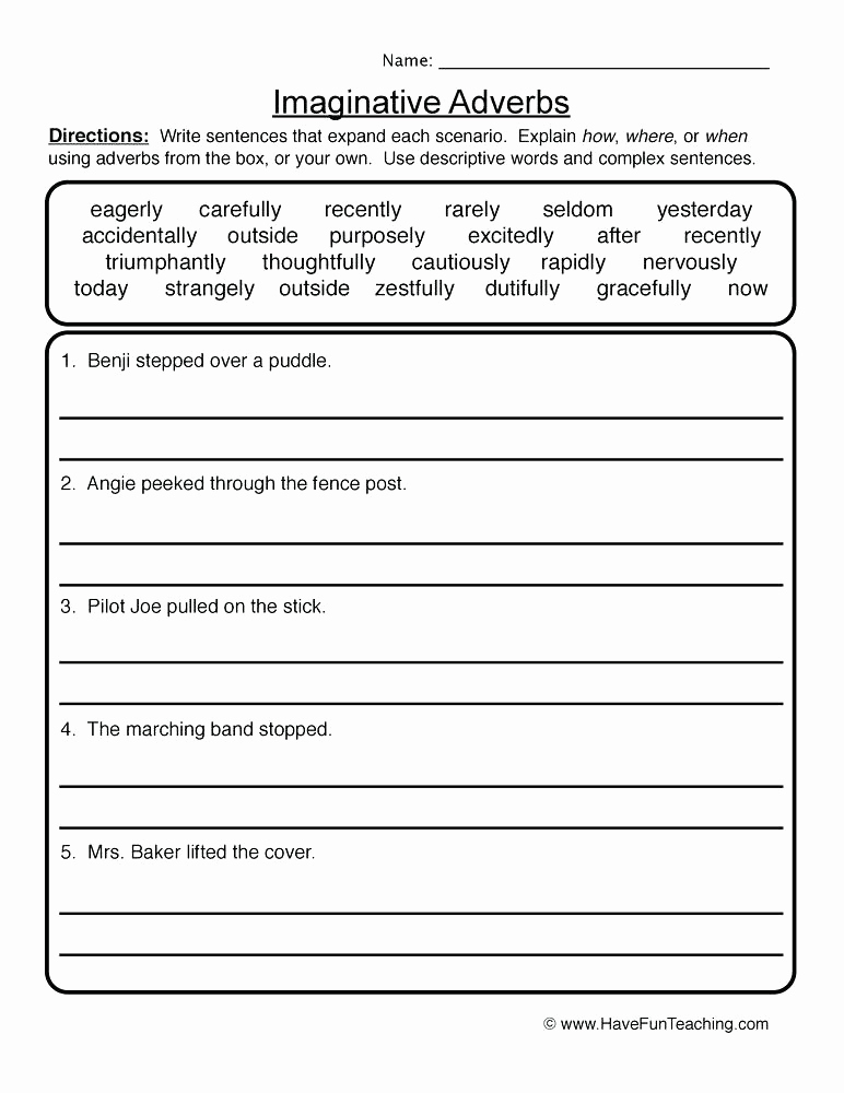 4th Grade Adverb Worksheets Beautiful 20 Relative Adverbs Worksheet 4th Grade Suryadi Simple
