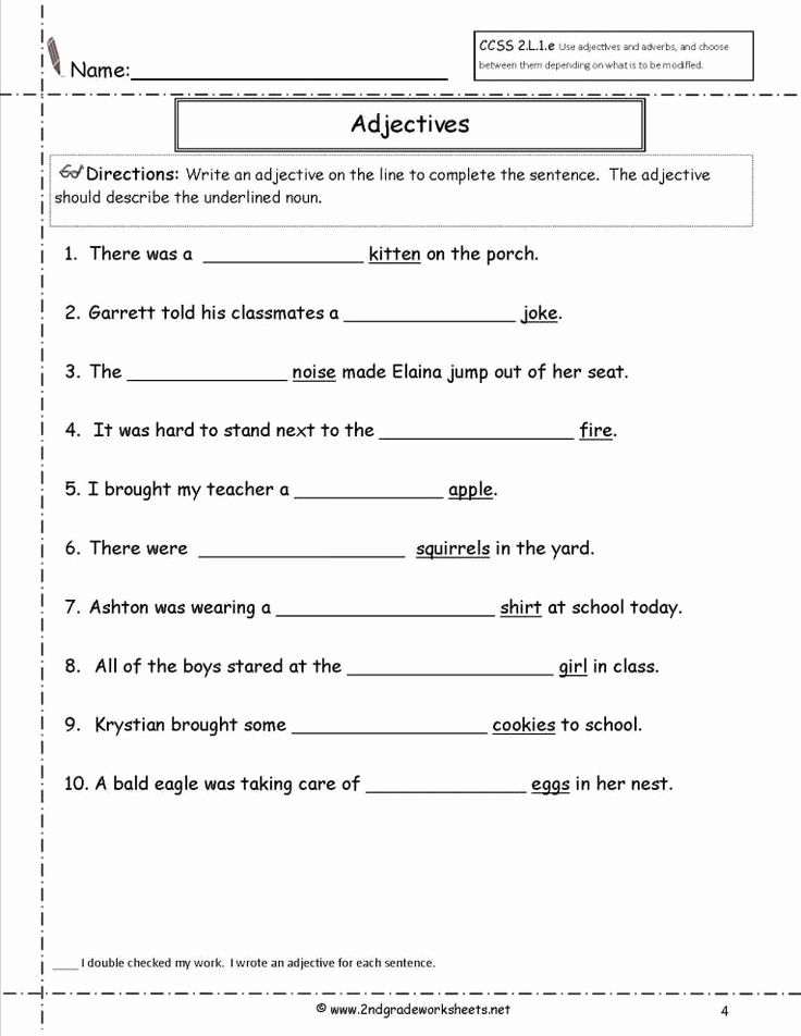 4th Grade Adverb Worksheets New Adjectives and Articles Worksheet 4th Grade and Pin