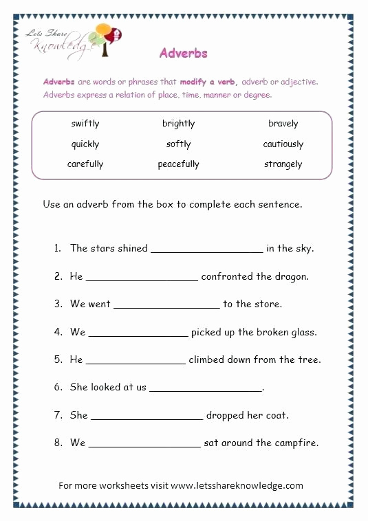 4th Grade Adverb Worksheets New Relative Adverbs Worksheet 4th Grade Adverb Worksheets Pdf