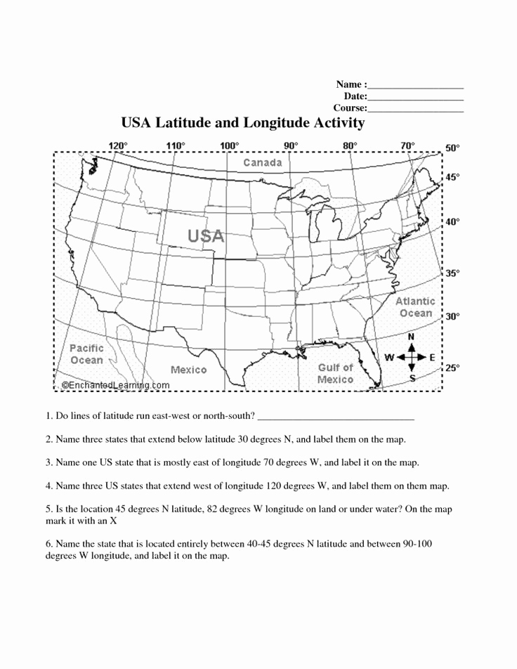 4th Grade Map Skills Worksheets Fresh 4th Grade Geography Worksheets and Longitude and Latitude
