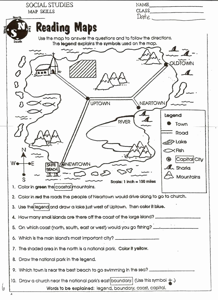 4th Grade Map Skills Worksheets New 12 4th Grade social Stu S Map Skills Worksheets Grade
