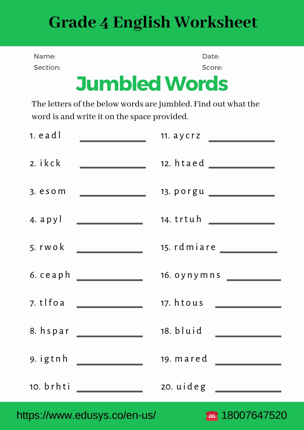 4th Grade Vocabulary Worksheets Pdf Fresh 4th Grade English Vocabulary Worksheet Pdf by Nithya issuu