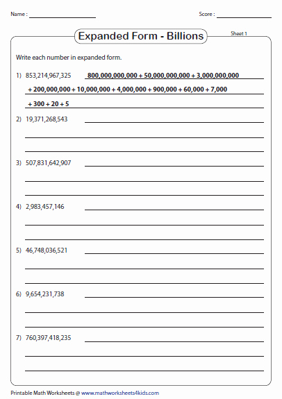 5th Grade Expanded form Worksheets Awesome Place Value Expanded form Worksheets 5th Grade