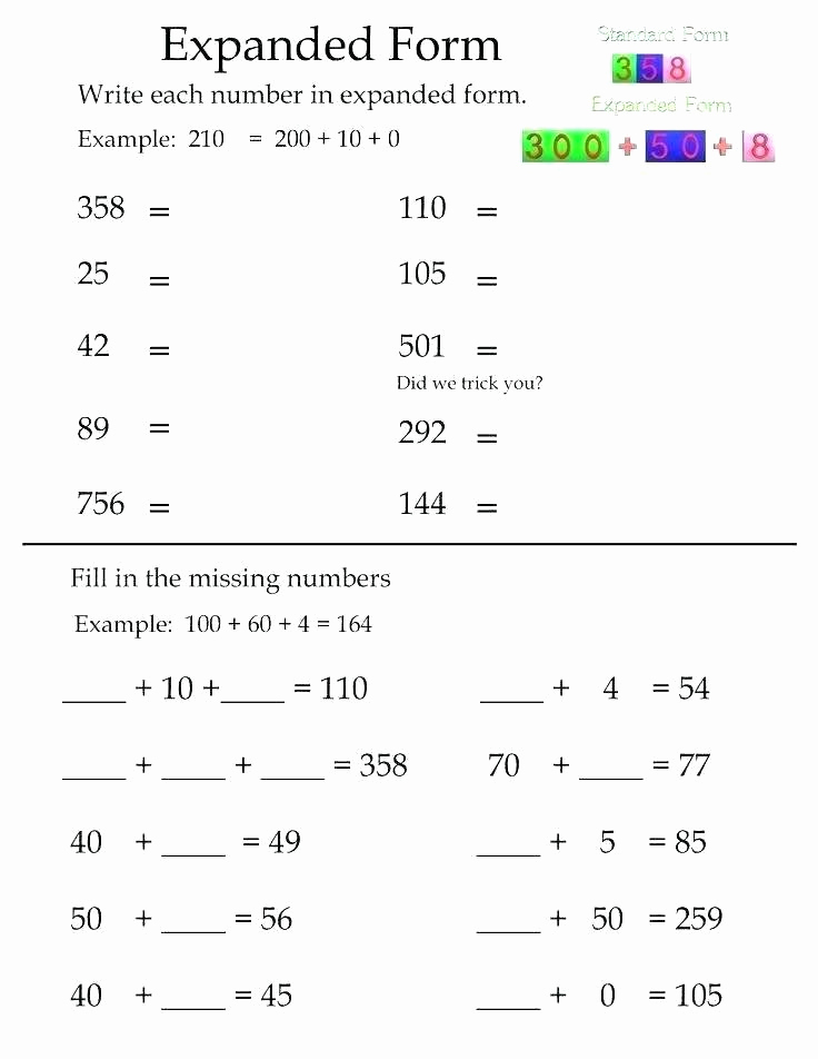 5th Grade Expanded form Worksheets Best Of 5th Grade Expanded form Worksheets Free Math Worksheets