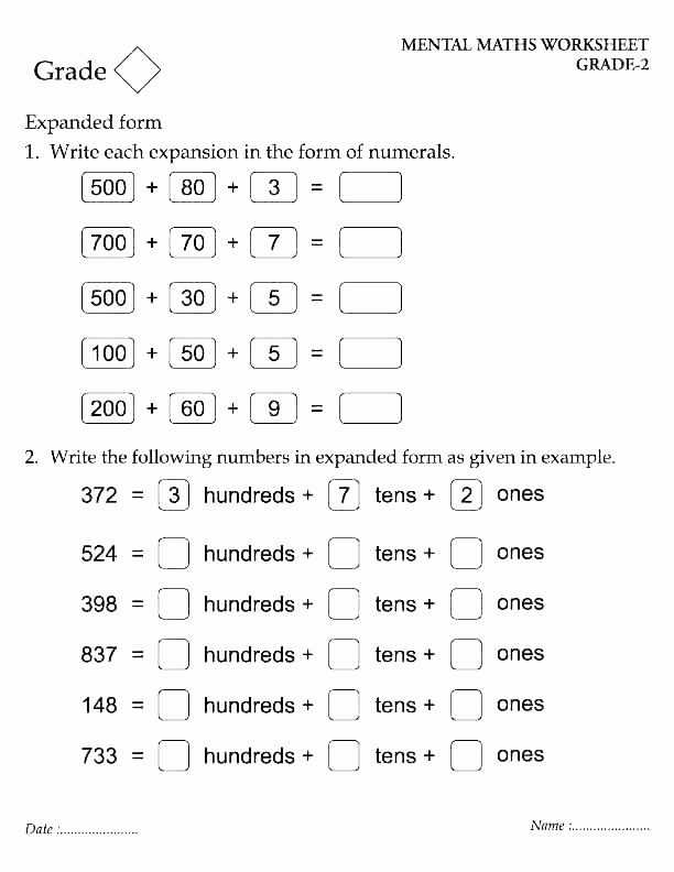 5th Grade Expanded form Worksheets Elegant Expanded form Worksheets 5th Grade and Expanded form Fill