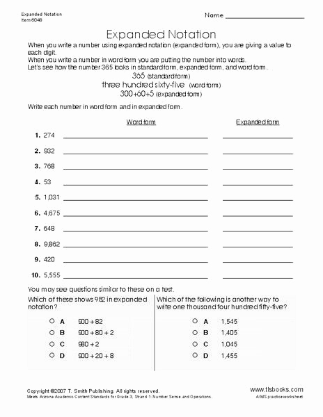 5th Grade Expanded form Worksheets Fresh Expanded form Worksheets 5th Grade In 2020