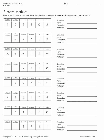 5th Grade Expanded form Worksheets Lovely 5th Grade Expanded form Worksheets Expanded form