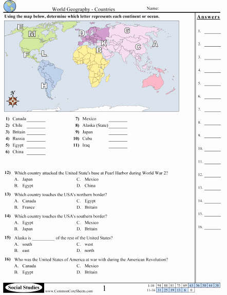 5th Grade Geography Worksheets Luxury 5th Grade social Stu S Worksheets