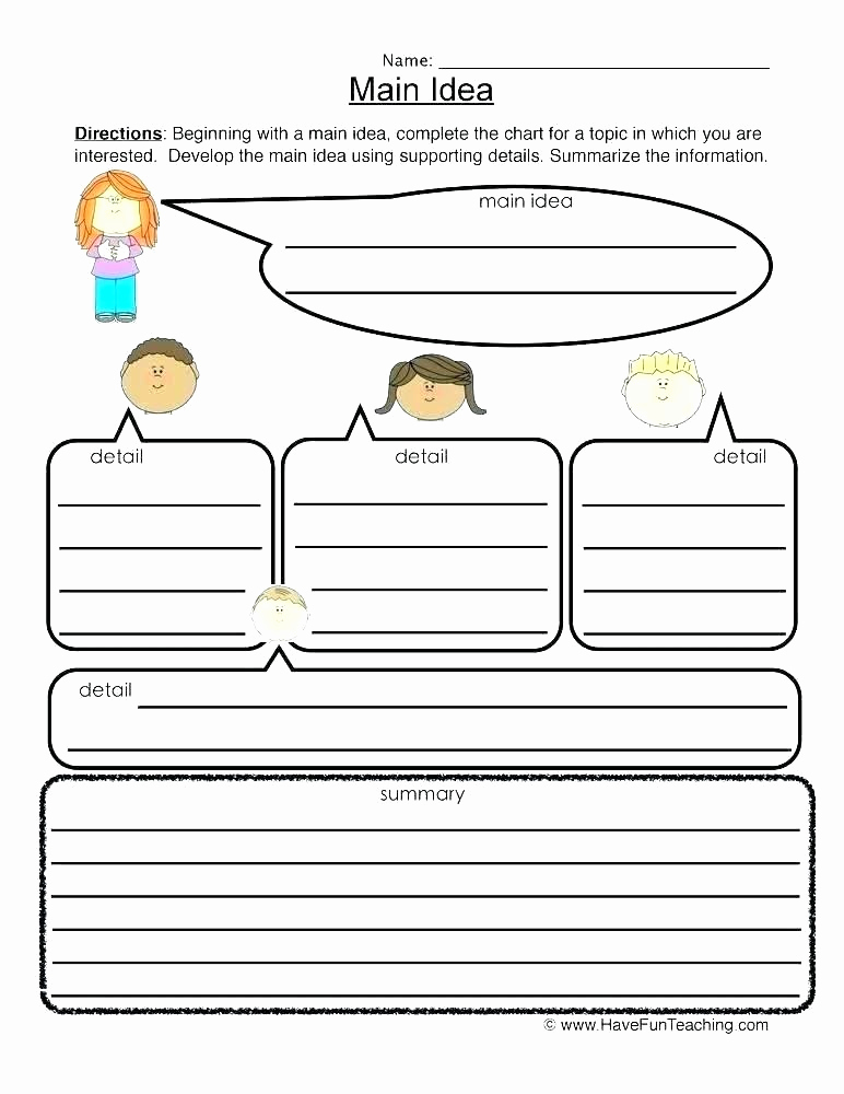 5th Grade Main Idea Worksheets Fresh Main Idea Activities 5th Grade
