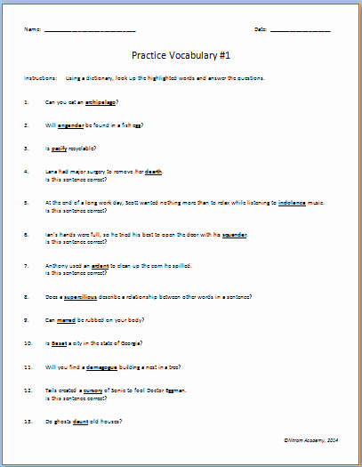 9th Grade Writing Worksheets Elegant 9th Grade Vocabulary Words for the Week Of April 28th