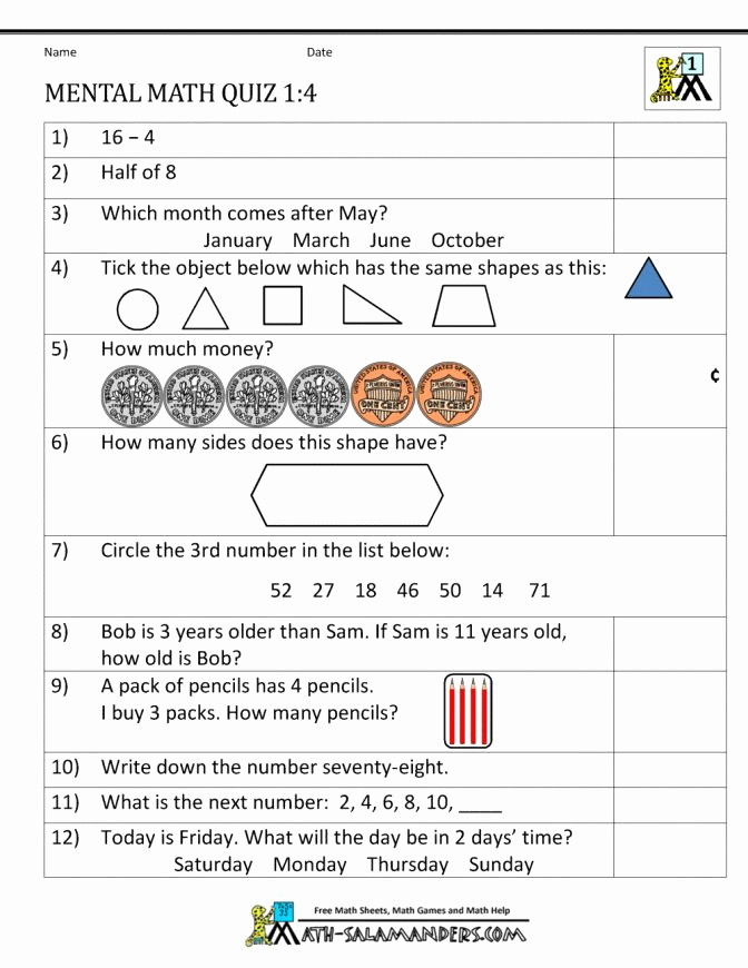 Abeka 3rd Grade Math Worksheets Inspirational Abeka 3rd Grade Math Worksheets First Grade Mental Math