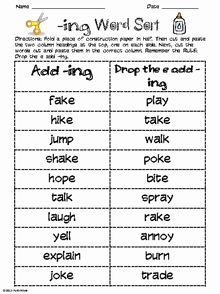 Adding Ed and Ing Worksheets Luxury 19 Best Of Suffix Ing Worksheets for First Grade