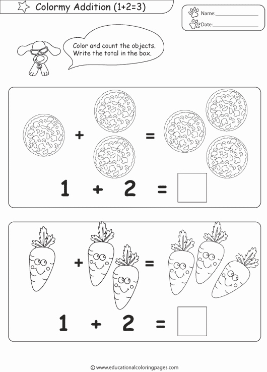Addition Coloring Worksheets for Kindergarten Lovely Addition Coloring Pages