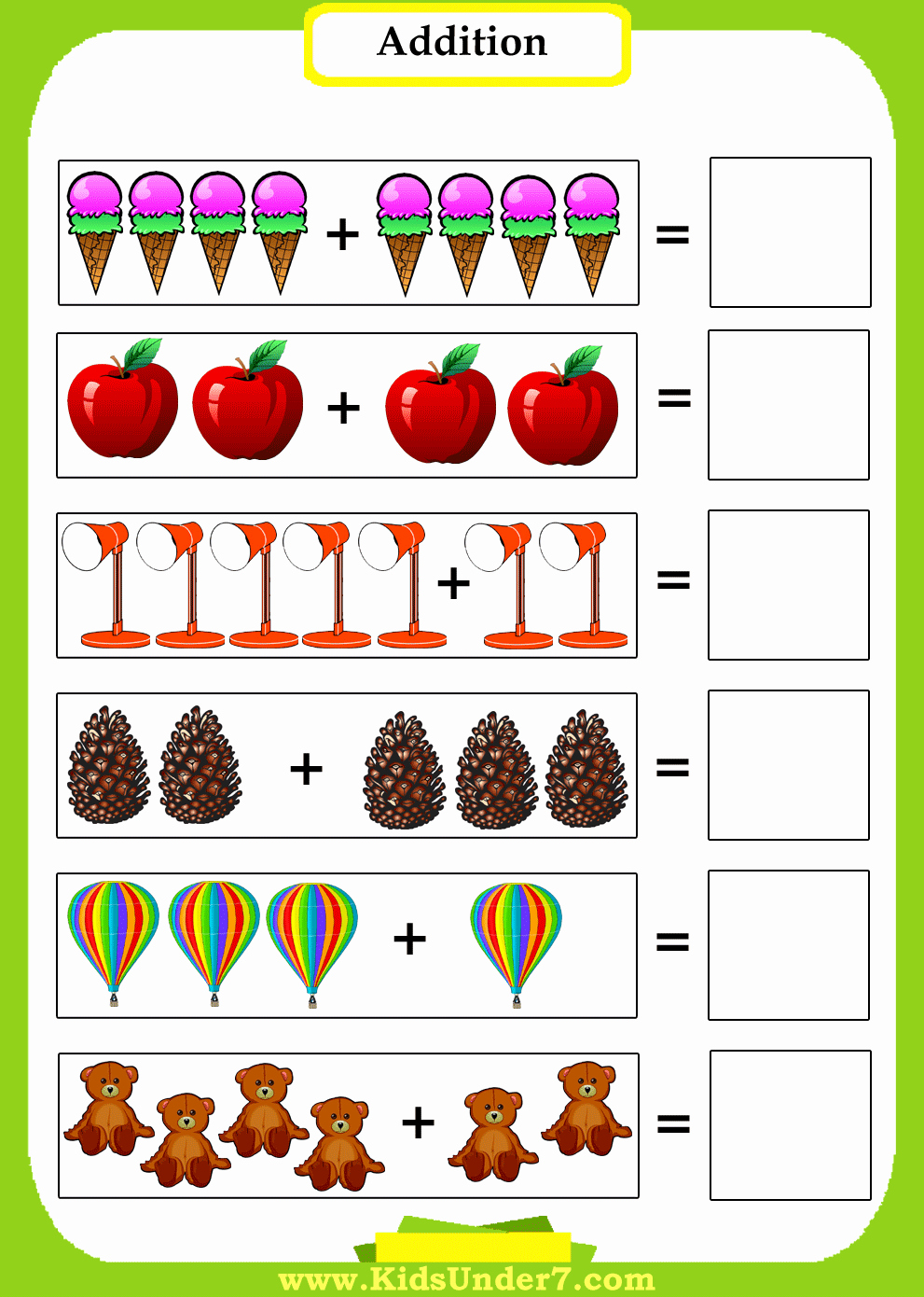 Addition Worksheets with Pictures Inspirational Addition Clipart Preschool Math Addition Preschool Math