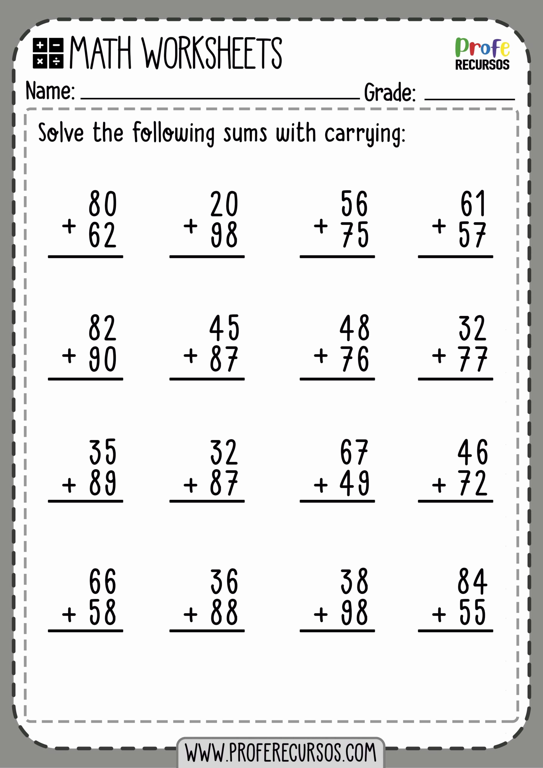 Addition Worksheets with Pictures Lovely 2 Digit Addition with Carrying