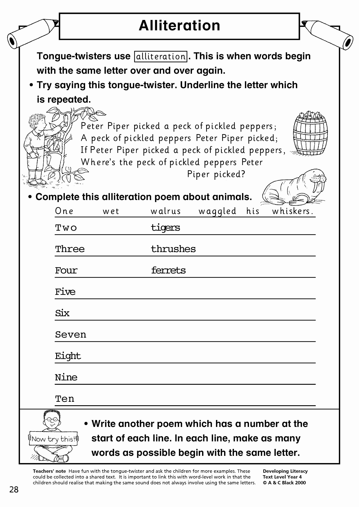 Alliteration Worksheets with Answers Awesome Worksheet Alliteration Worksheets Grass Fedjp Worksheet
