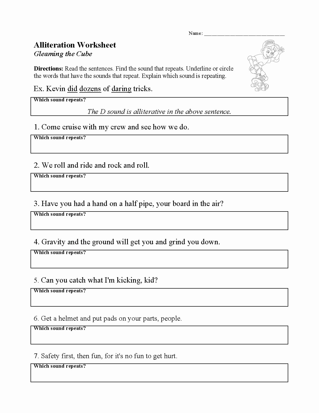 Alliteration Worksheets with Answers Best Of Alliteration Worksheet