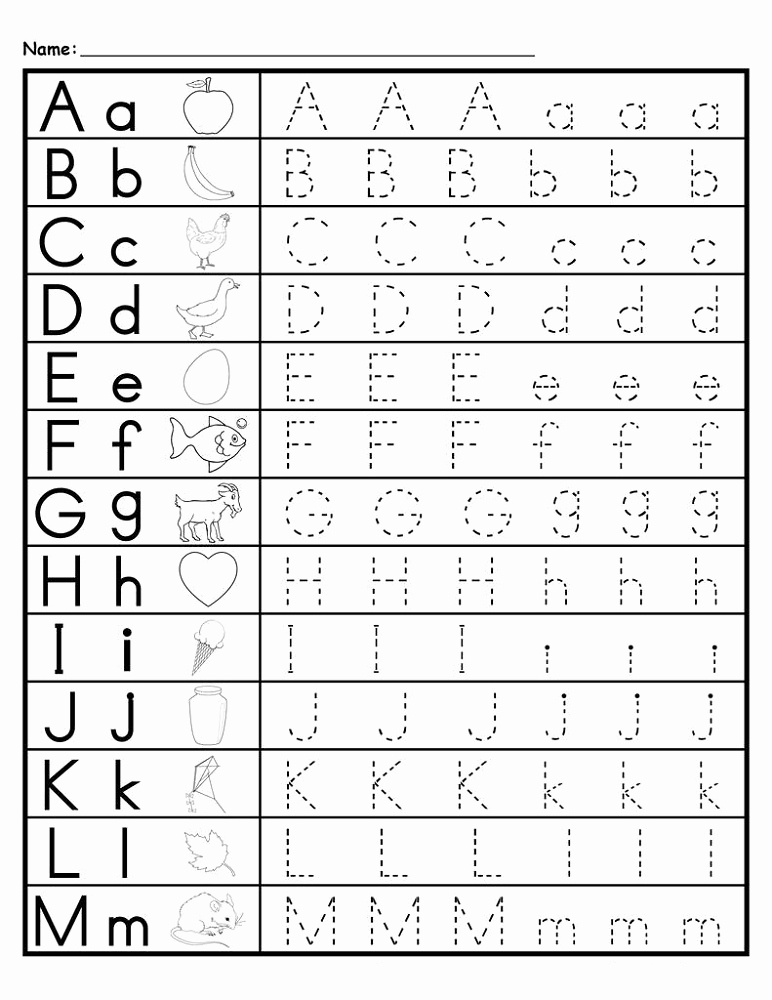 Alphabet Trace Worksheet Unique Abc Tracing Sheets