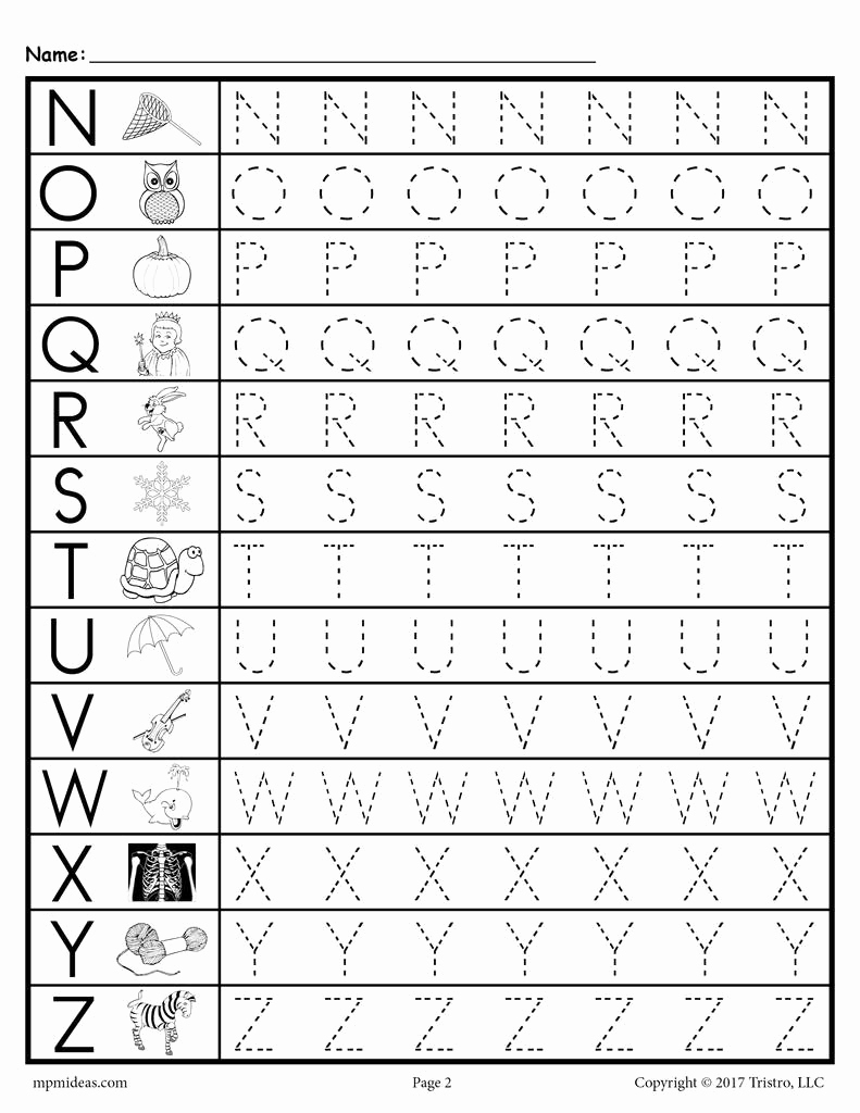 Alphabet Tracing Worksheets Pdf Elegant Alphabet Tracing Worksheets Printable Pdf