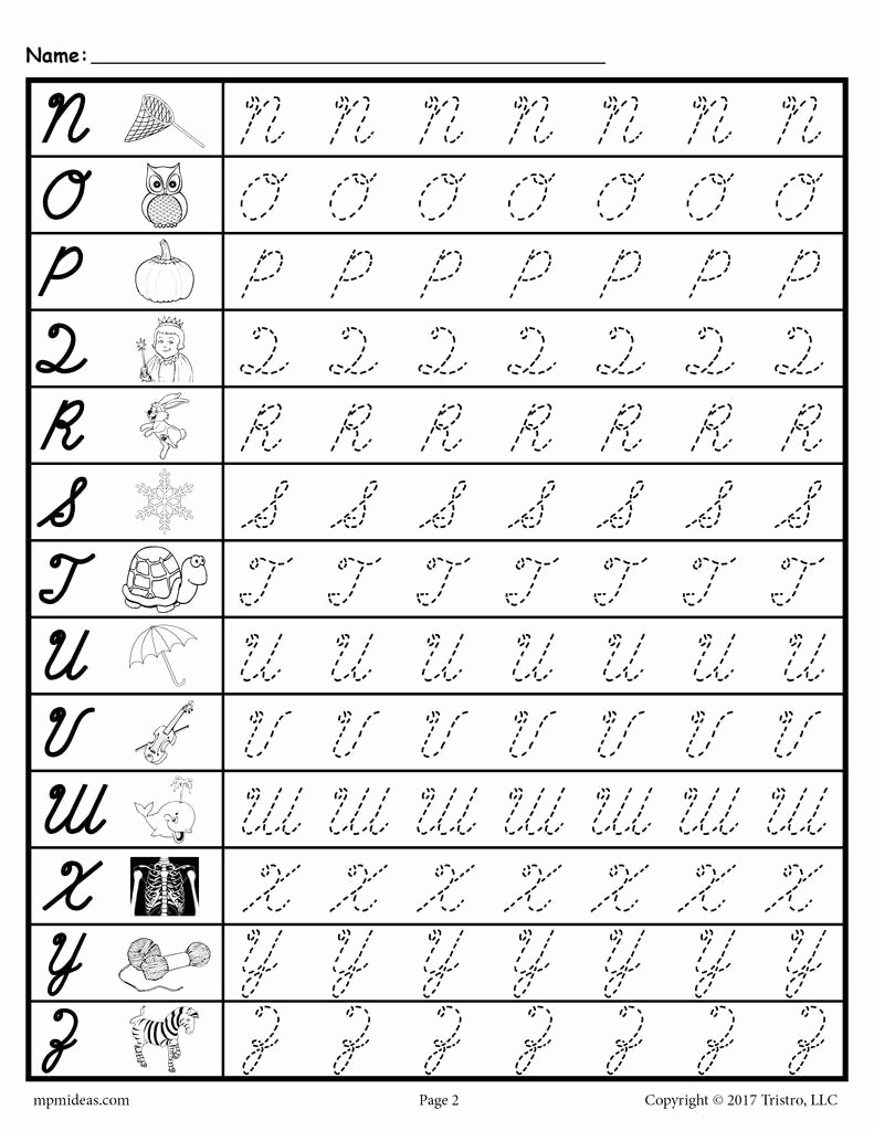 Alphabet Tracing Worksheets Pdf Fresh Cursive Alphabet Tracing Worksheets A Z Pdf