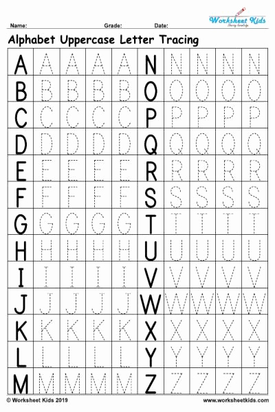 Alphabet Tracing Worksheets Pdf Fresh Uppercase Alphabet Tracing Worksheets Free Printable Pdf
